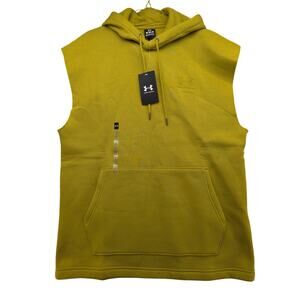 NWT Under Armour UA Icon Fleece Men's Sleeveless Hoodie in Green Legacy sz Med